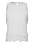 Straight-Fit Crochet Top Tops T-shirts & Tops Sleeveless White Mango