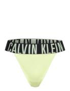 High Leg Thong Stringtruse Undertøy Yellow Calvin Klein