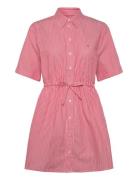 Tjw Mini Stripe Shirt Dress Kort Kjole Pink Tommy Jeans
