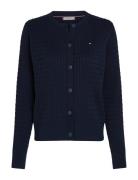 Co Cable Fine Gg C-Nk Cardi Ls Tops Knitwear Cardigans Navy Tommy Hilf...