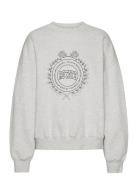 Heavy Sweat Crewneck Tops Sweat-shirts & Hoodies Sweat-shirts Cream RO...