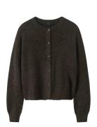 Nlflodet Ls Short Knit Cardigan Noos Tops Knitwear Cardigans Brown LMT...