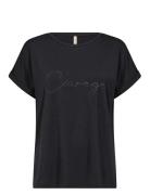 Sc-Marica Tops T-shirts & Tops Short-sleeved Black Soyaconcept