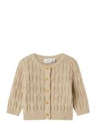 Nbnlomma Ls Knit Card Tops Knitwear Cardigans Beige Name It