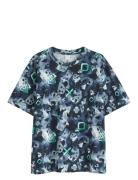 T Shirt Ai Symbols Aop Tops T-shirts Short-sleeved Blue Lindex