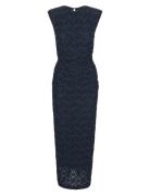 Lace Long Midi Dress Knelang Kjole Navy ROTATE Birger Christensen