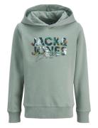 Jjgeplas Sweat Hood Jnr Tops Sweat-shirts & Hoodies Hoodies Green Jack...
