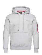 Back Print Hoodie Tops Sweat-shirts & Hoodies Hoodies Grey Alpha Indus...
