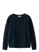 Nmmlyle Ls Knit Tops Knitwear Pullovers Navy Name It