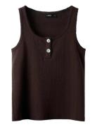 Nlfleedle Tank Short Top Tops T-shirts Sleeveless Brown LMTD