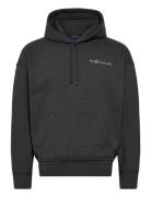 Relaxed Fit Logo Fleece Hoodie Tops Sweat-shirts & Hoodies Hoodies Bla...