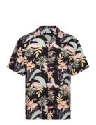 Jjjeff Floral Aop Resort Shirt Ss Tops Shirts Short-sleeved Black Jack...