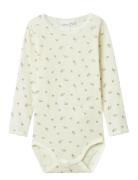 Nmfwang Wool Needle Ls Body Bodies Long-sleeved White Name It