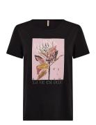 Sc-Rina Fp Tops T-shirts & Tops Short-sleeved Black Soyaconcept
