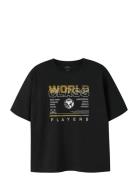 Nkmvictor Ss Nreg Top Tops T-shirts Short-sleeved Black Name It