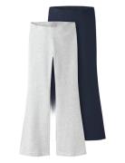 Nkfvivii 2P Pant Ln Bottoms Trousers Grey Name It