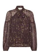 Top Kamala Tops Blouses Long-sleeved Brown Ba&sh