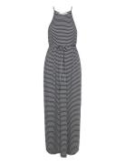 Slfanola Sl Str Ankle Dress Maxikjole Festkjole Black Selected