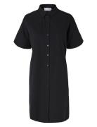 Slfblair 2/4 Short Shirt Dress Noos Kort Kjole Black Selected