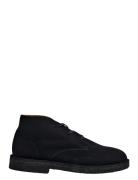 Slhricco Suede Chukka Boot Støvletter Med Snøring Black Selected