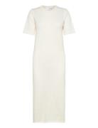 Slfhelena 2/4 Knit Dress Knelang Kjole White Selected