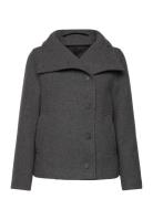 Slfzoe Wool Jacket Ulljakke Jakke Grey Selected