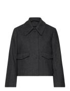 Slfhenny Short Wool Jacket Ulljakke Jakke Grey Selected