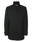 Slhnew Reuben Coat Noos Tynn Kåpe Black Selected