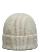 Slhmason Merino Wool Beanie Accessories Headwear Beanies Cream Selecte...