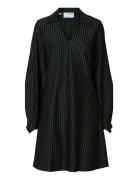 Slfpennie Ls Short Dress Kort Kjole Black Selected
