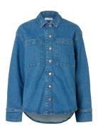 Slfevelyn Ls Shirt Tops Shirts Long-sleeved Blue Selected