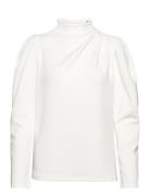 Slffenja Ls T-Neck Top B Noos Tops Blouses Long-sleeved White Selected