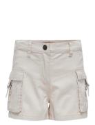 Kogstine Cargo Shorts Otw Bottoms Shorts Cream Kids Only