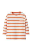 Nmmleroy Ls Rlx Top Tops T-shirts Long-sleeved T-shirts Orange Name It