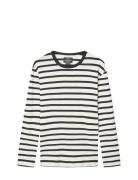 Trio Rib Tobias Tee Ls Tops T-shirts Long-sleeved White Mads Nørgaard