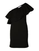 Slfirena Shoulder Short Dress Kort Kjole Black Selected