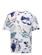 Onsarthuer Rlx Sage Leaf Aop Ss Tee Tops T-shirts Short-sleeved White ...