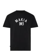 Port T-Shirt Tops T-shirts Short-sleeved Black Makia