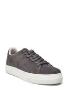 Slhdavid Chunky Suede Sneaker Noos Lave Sneakers Grey Selected
