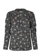 Vistidea Ev Tops Blouses Long-sleeved Navy Dea Kudibal