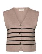 Waistcoat From Freequent In A Soft, Fine-Knit Material With Stripes. T...