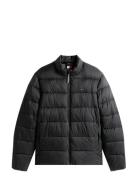 Mid Weight Stand Collar Jkt Fôret Jakke Black Tommy Hilfiger
