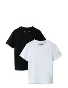 2 Pack Embro Logo Ss Tee Tops T-shirts Short-sleeved Multi/patterned C...