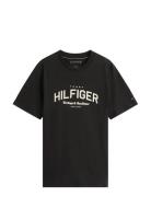 Hilfiger Arch Tee Tops T-shirts Short-sleeved Black Tommy Hilfiger