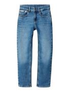 Straight St Mid Blue Bottoms Jeans Regular Jeans Blue Calvin Klein