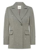 Sllilu Corinne Fitted Blazer Blazers Single Breasted Blazers Grey Soak...