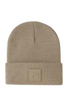 Nmnmalik Knit Beanie Badge1 Accessories Headwear Hats Beanie Brown Nam...