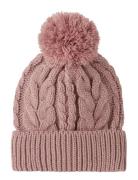 Nmfmilo Knit Hat2 Accessories Headwear Hats Beanie Pink Name It