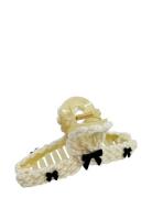 Maryam Bow Clamp White Accessories Hair Accessories Hair Claws Cream P...