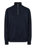Sc-Banu Tops Sweat-shirts & Hoodies Sweat-shirts Navy Soyaconcept